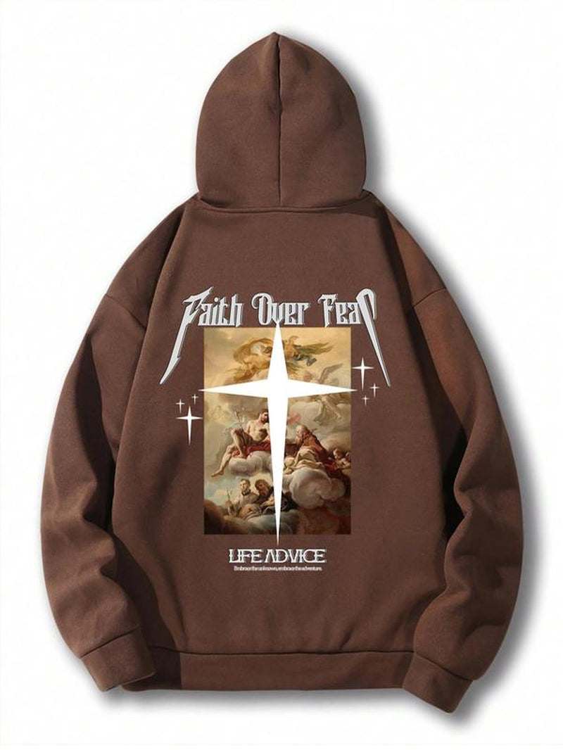 Emo Outfits Unisex Men'S Graphic Drawstring Hoodie, Fashion Pocket Hooded Sweatshirt for Daily Holiday Outdoor Wear, Men Sweatsuits Clothes for Fall & Winter