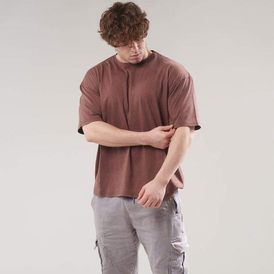 EKKO BLANK Acid Washed Oversized T-Shirt Menswear Top